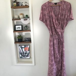 Speckle pink wrap dress from FREE PRESS